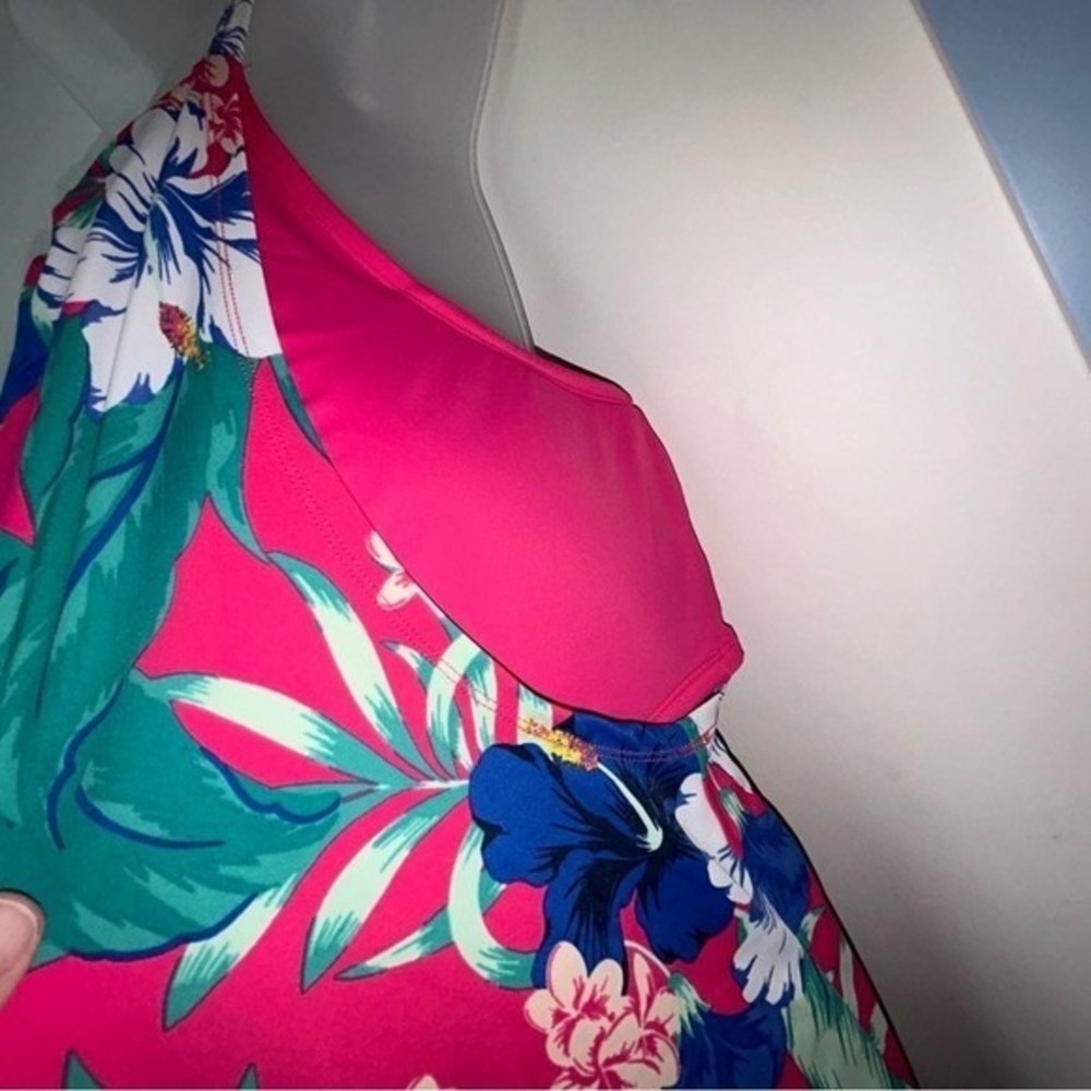 Cacique Pink Floral Tankini Swimwear‎ Top Size 22 - Picture 3 of 14